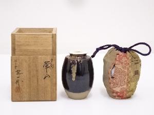京焼　桶谷定一造　肩衝茶入　□z